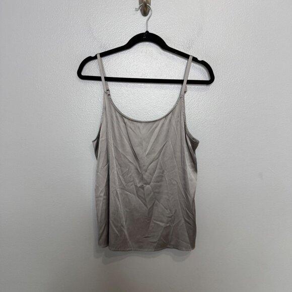 Eileen Fisher Tops - EILEEN FISHER system stretch silk charmeuse cami tank in gray size M